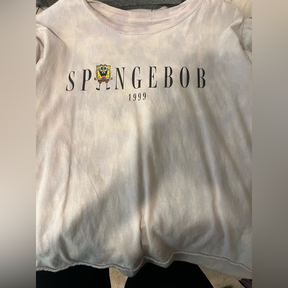 Purple Spongebob 1999 Cropped Tee